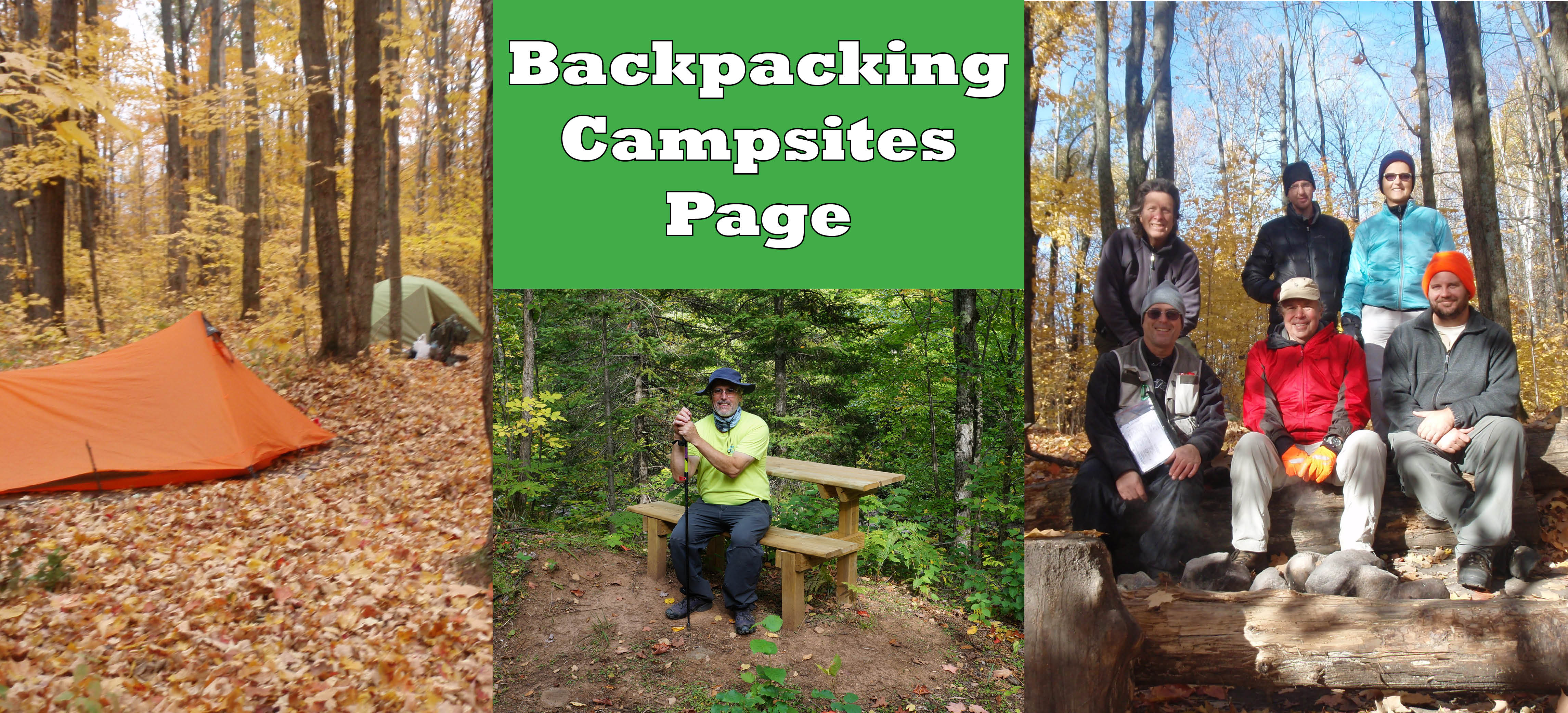 Backpacking Campsite Page  (click here)